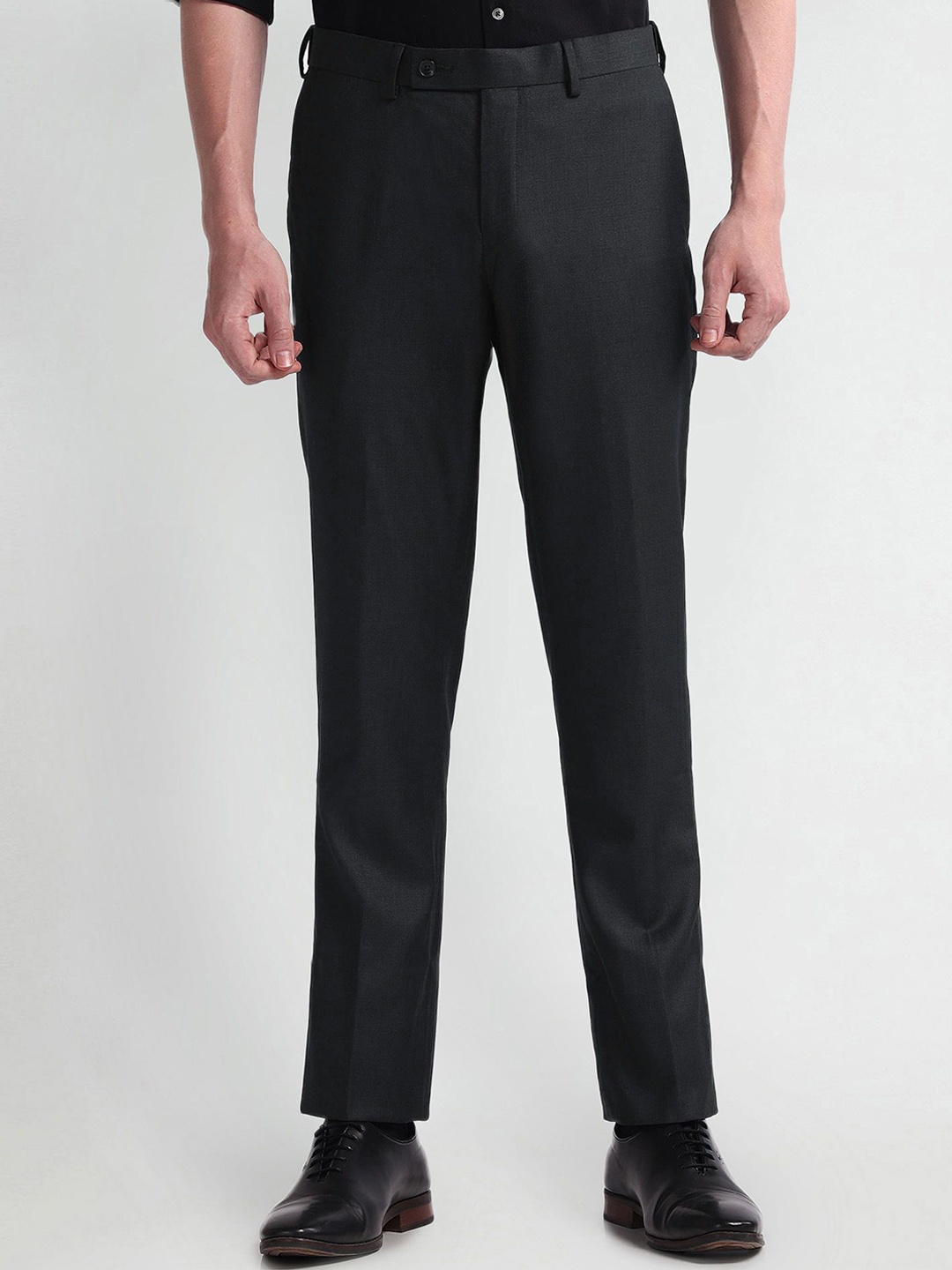 

Arrow Men Mid-Rise Formal Trousers, Grey