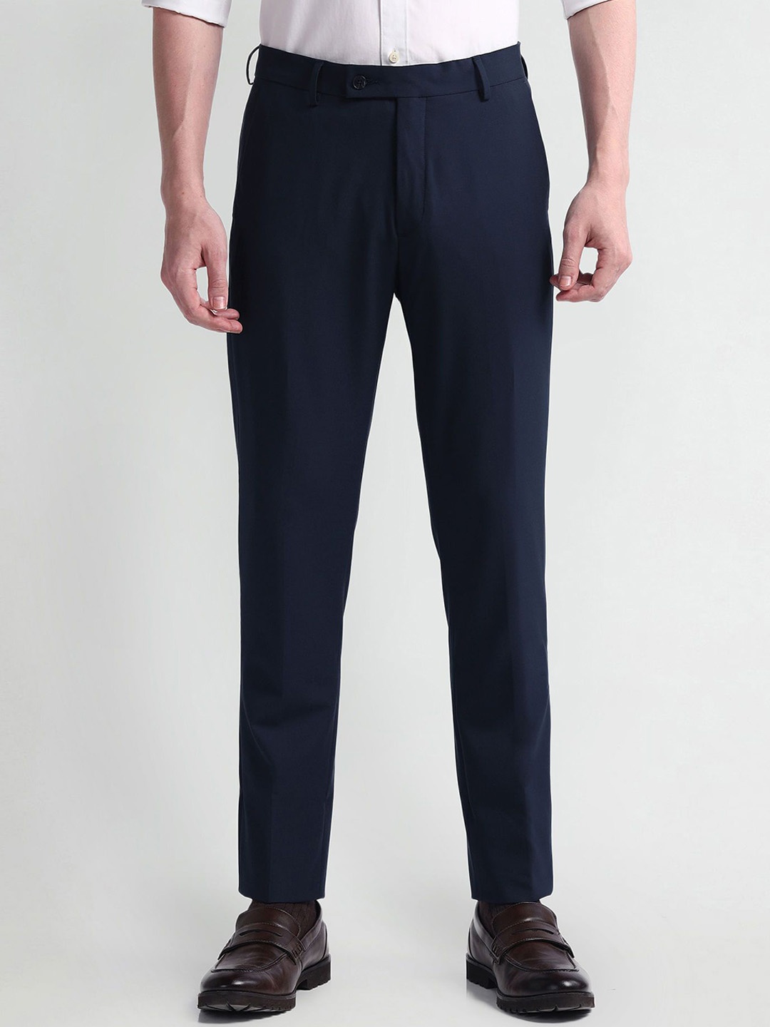 

Arrow Men Slim Fit Formal Trousers, Blue