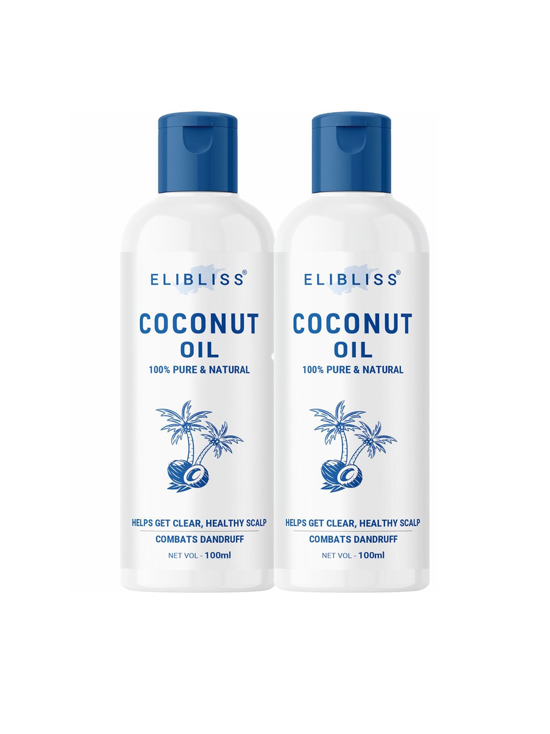 

ELIBLISS Set Of 2 Coconut Hair Oil-100ml Each, Brown