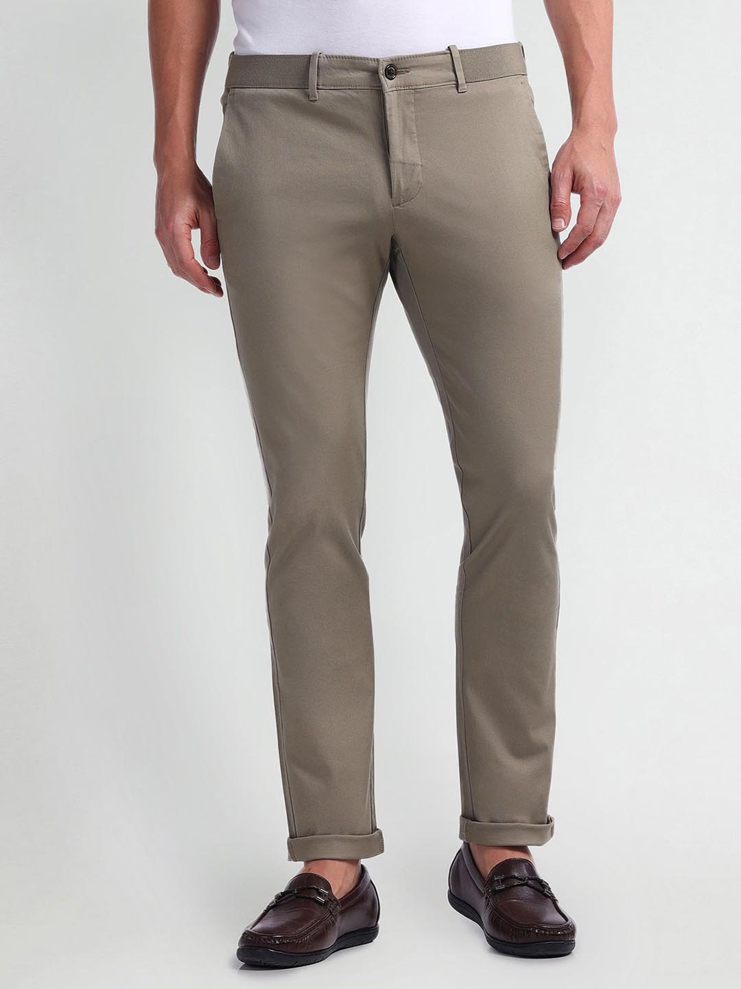 

Arrow Sport Men Slim Fit Trousers, Brown