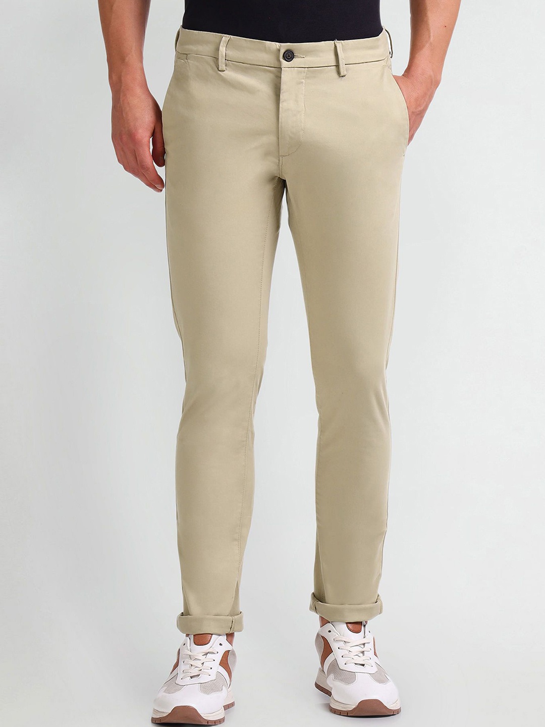 

Arrow Sport Men Slim Fit Chinos, Beige