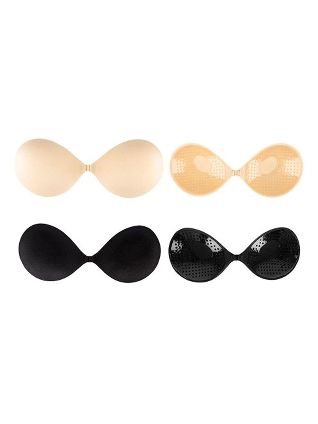 

Xivir Set of 2 Reusable Stick-On Lingerie accessories, Black