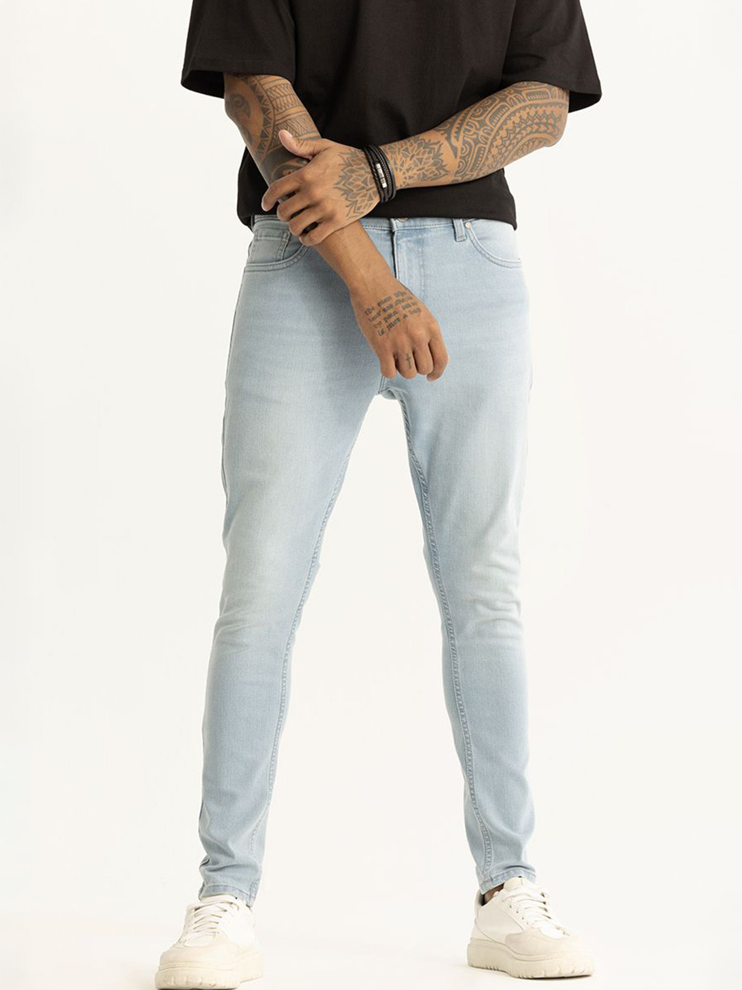 

Snitch Men Skinny Fit Mid-Rise Stretchable Jeans, Blue