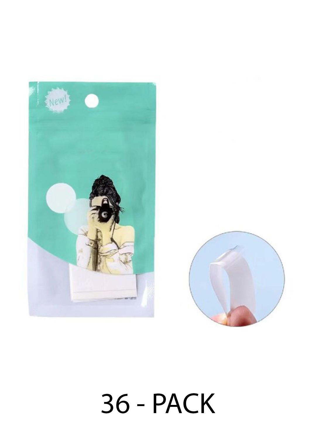 

Xivir Set of 36 Reusable Stick-On Lingerie accessories, White