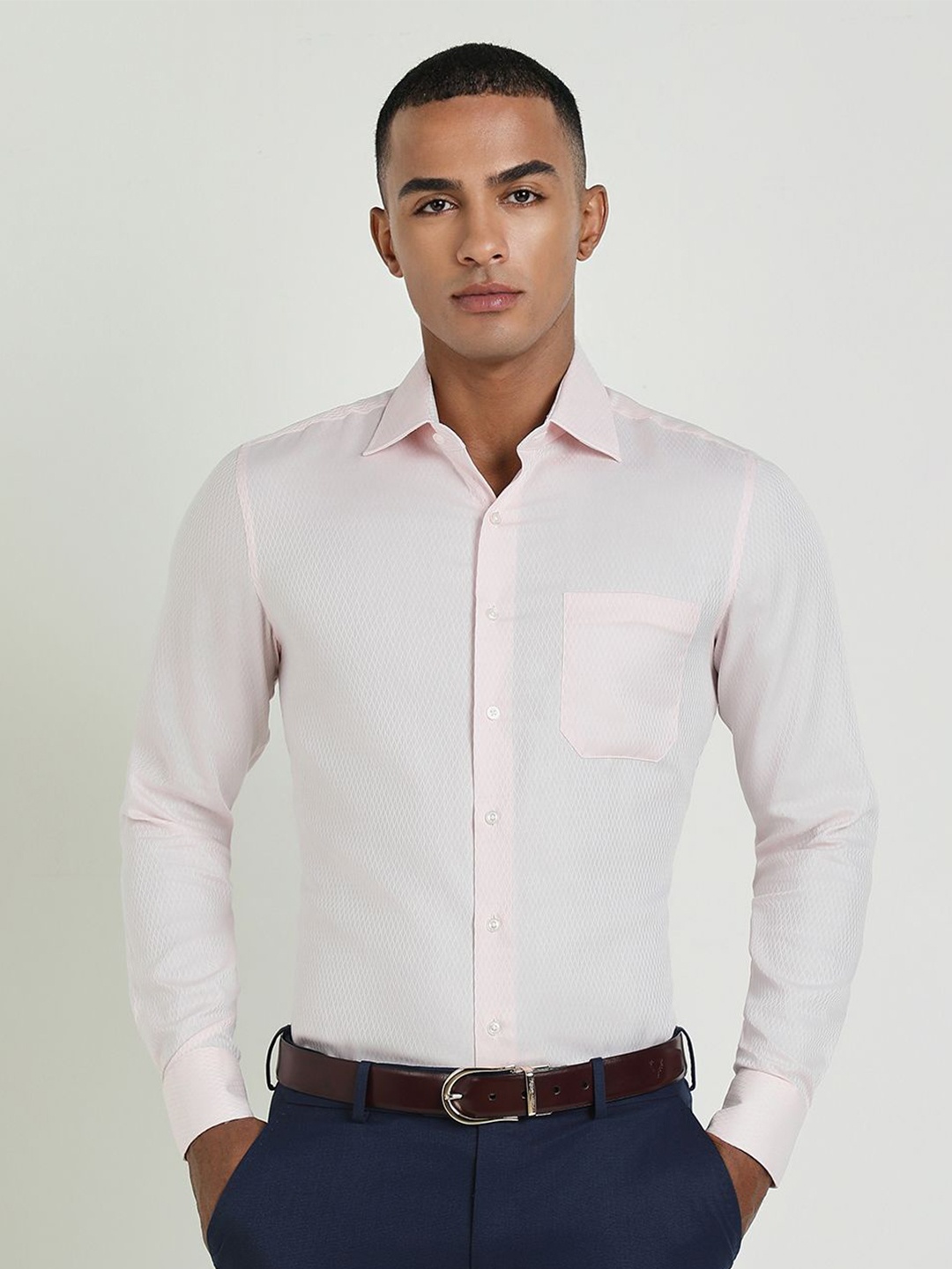 

Allen Solly Sport Men Slim Fit Opaque Formal Shirt, Pink