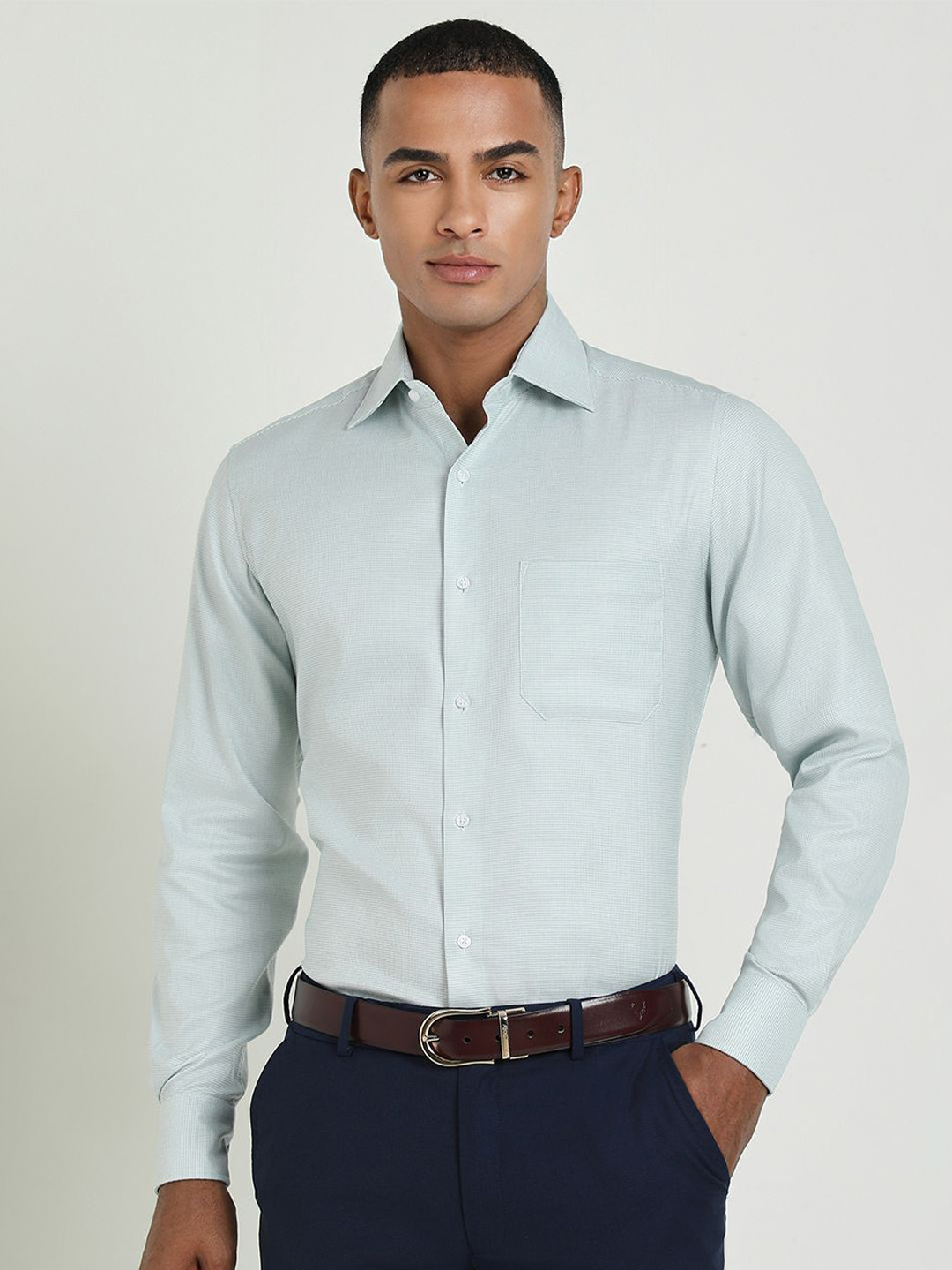 

Allen Solly Sport Men Opaque Formal Shirt, Green