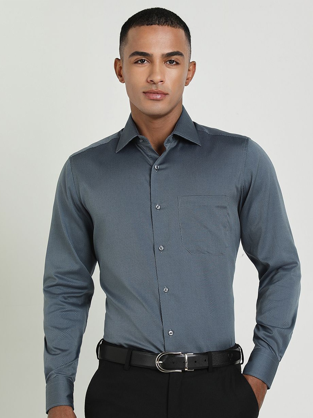 Allen Solly Sport Men Opaque Formal Shirt, Grey