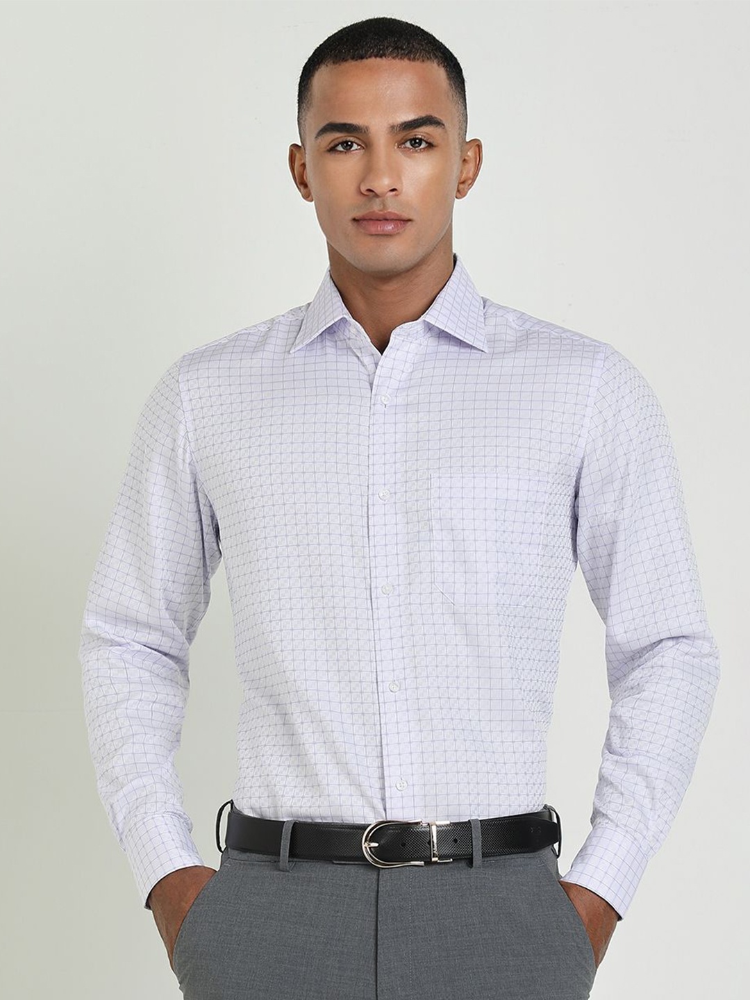 

Allen Solly Sport Men Opaque Checked Formal Shirt, Purple
