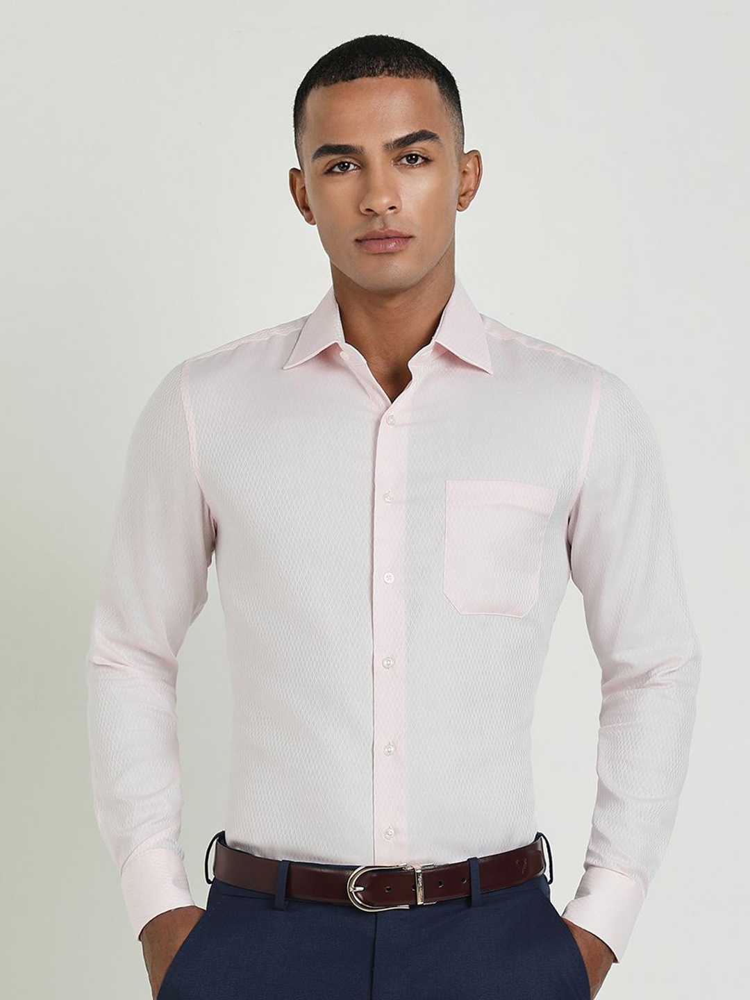 

Allen Solly Sport Men Slim Fit Opaque Formal Shirt, Pink