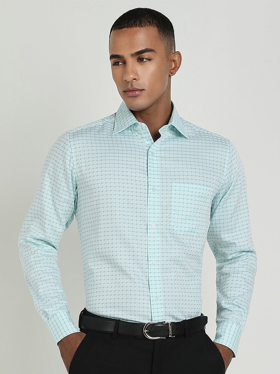 

Allen Solly Sport Men Opaque Checked Formal Shirt, Green