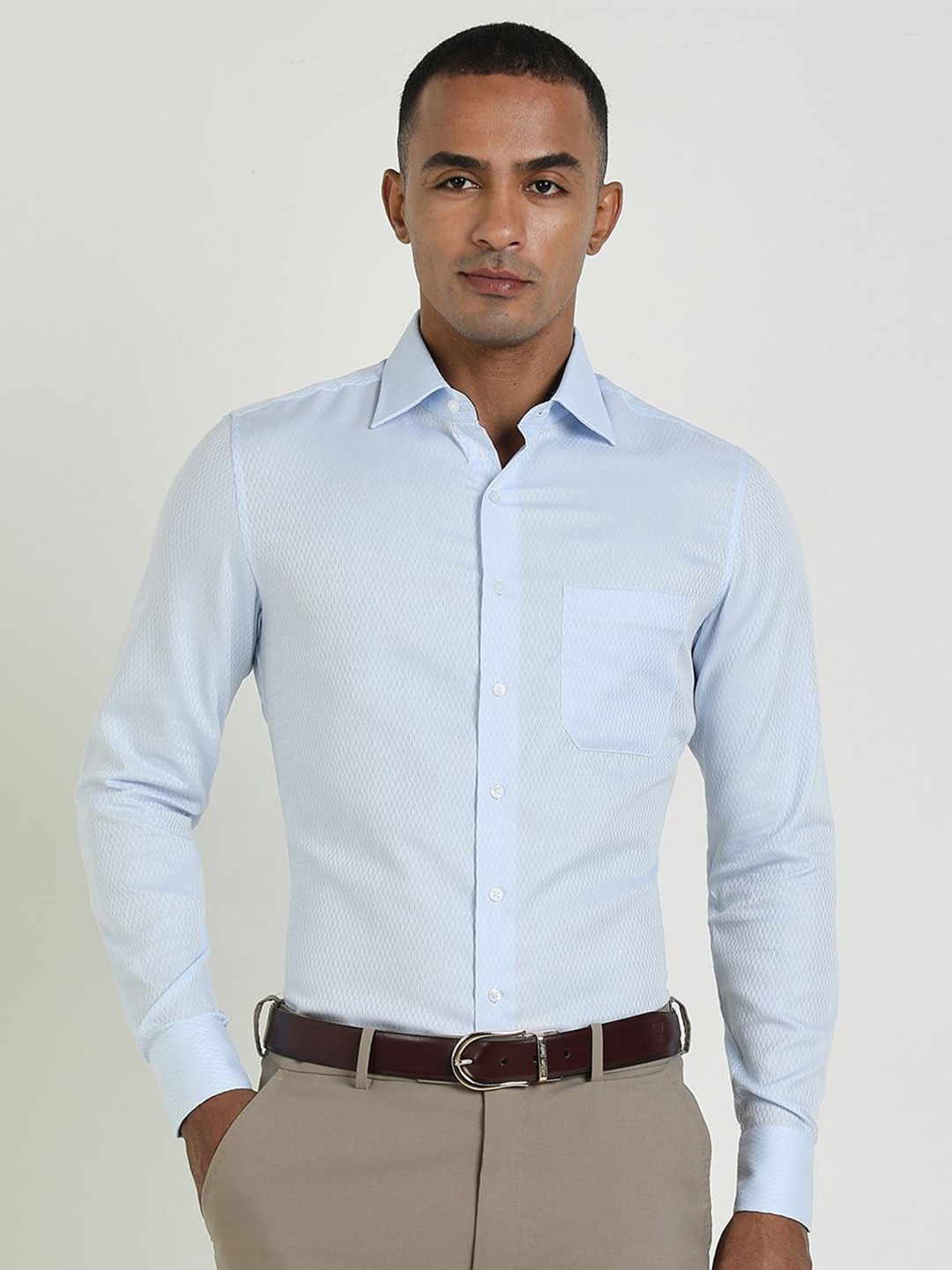 

Allen Solly Sport Men Slim Fit Opaque Formal Shirt, Blue