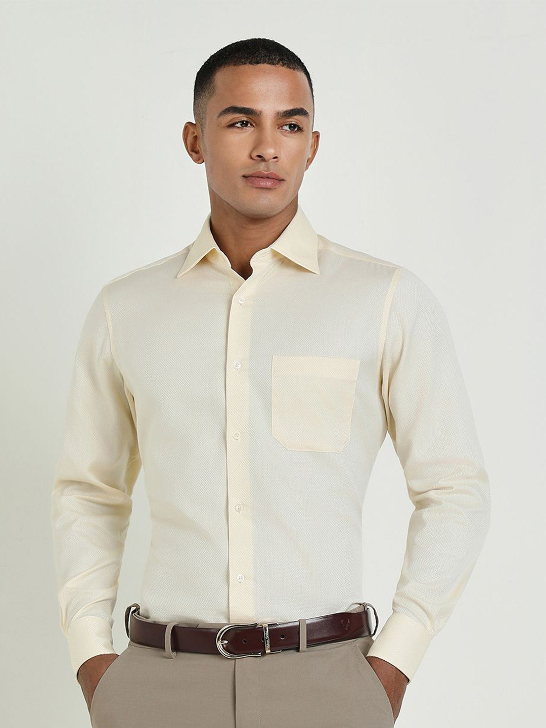 

Allen Solly Sport Men Opaque Formal Shirt, Cream