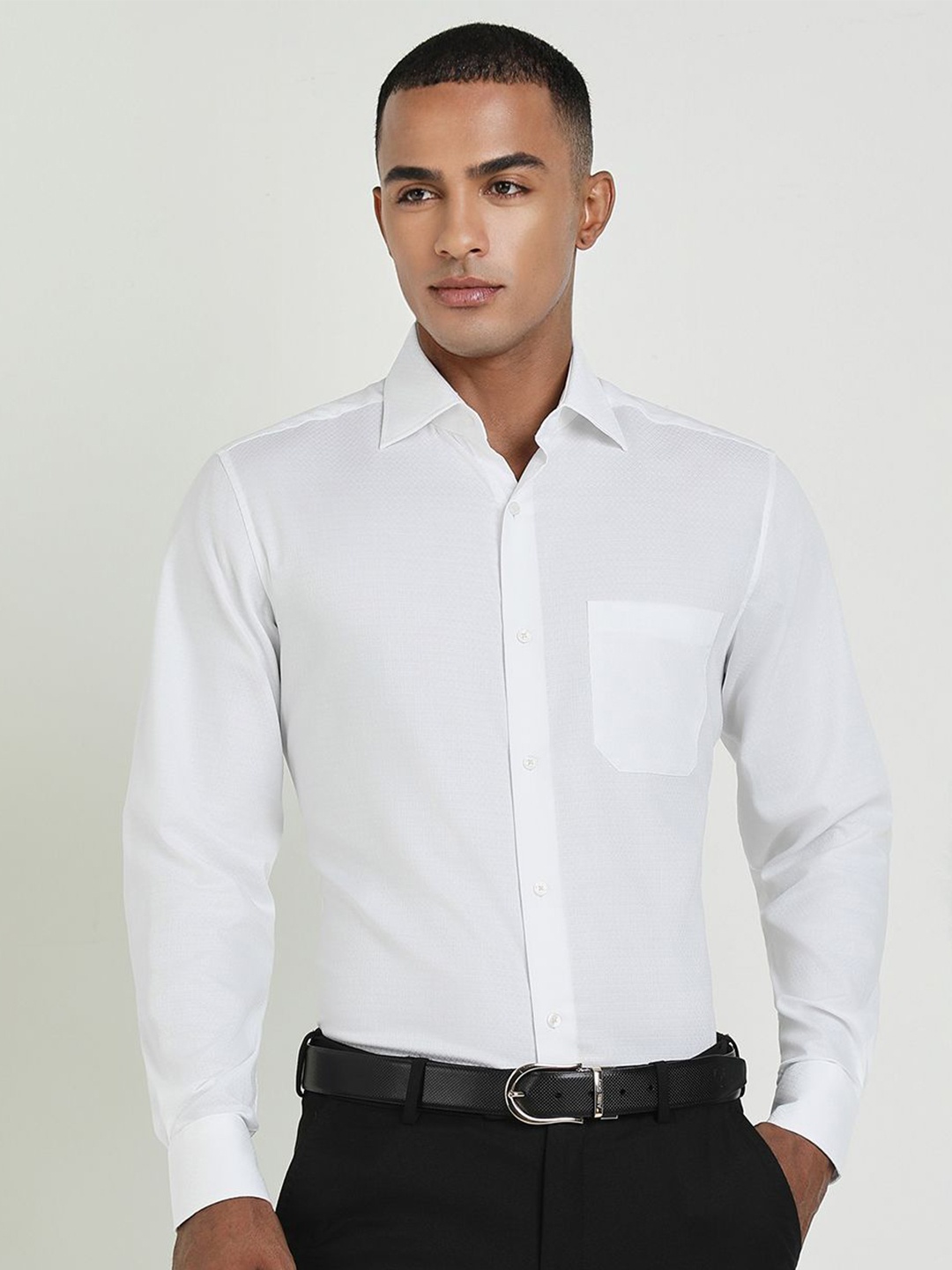 Allen Solly Sport Men Opaque Formal Shirt, White