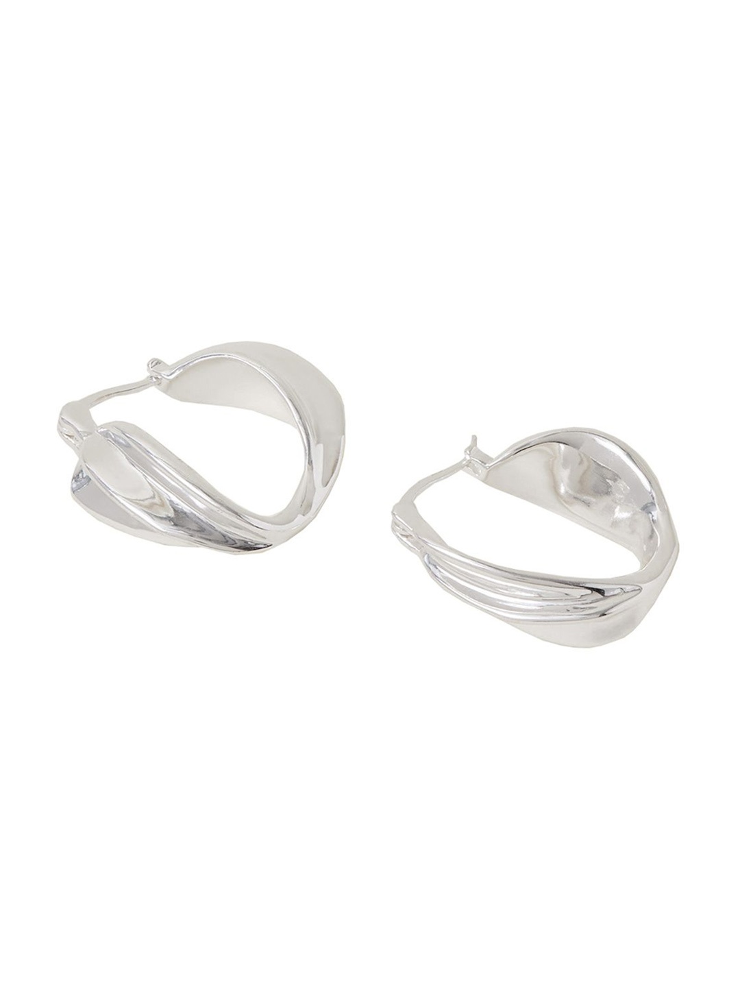 

Accessorize Silver-Plated Contemporary Hoop Earrings