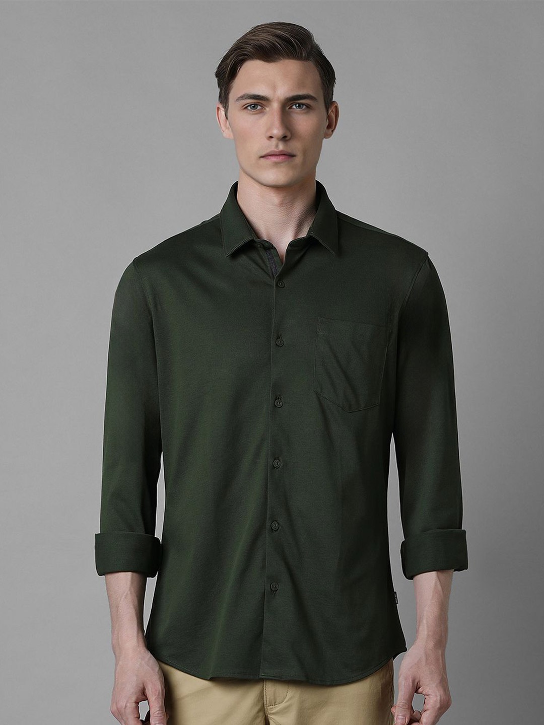 

Louis Philippe Sport Men Slim Fit Opaque Casual Shirt, Black