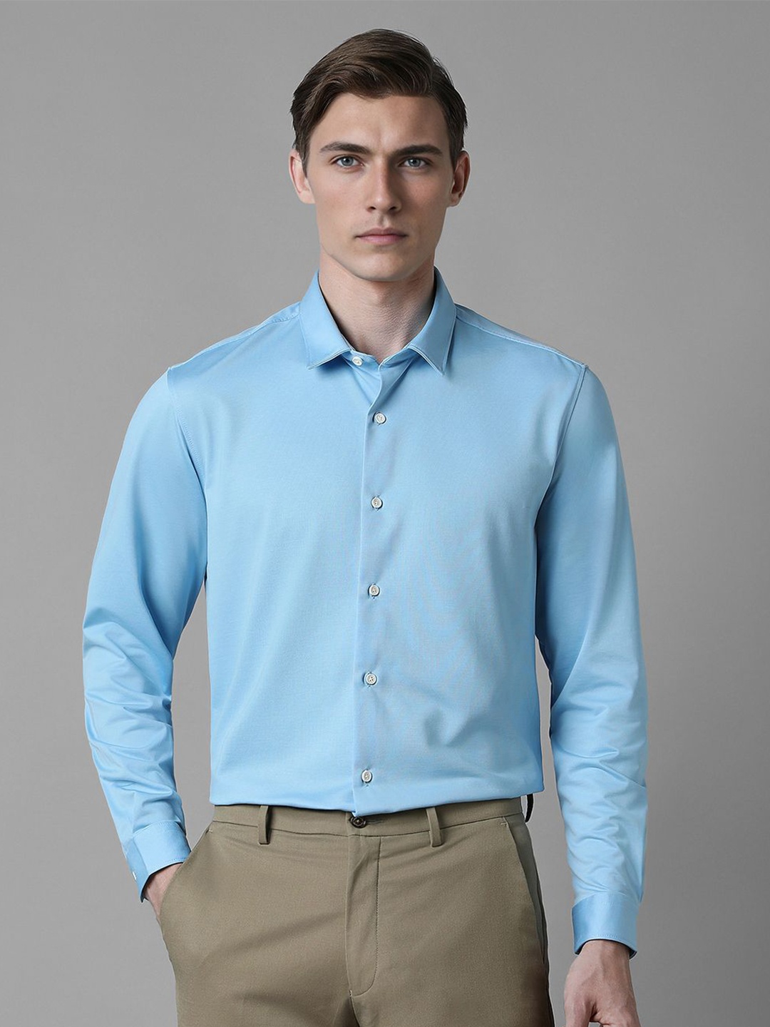 

Louis Philippe Sport Men Slim Fit Opaque Casual Shirt, Blue