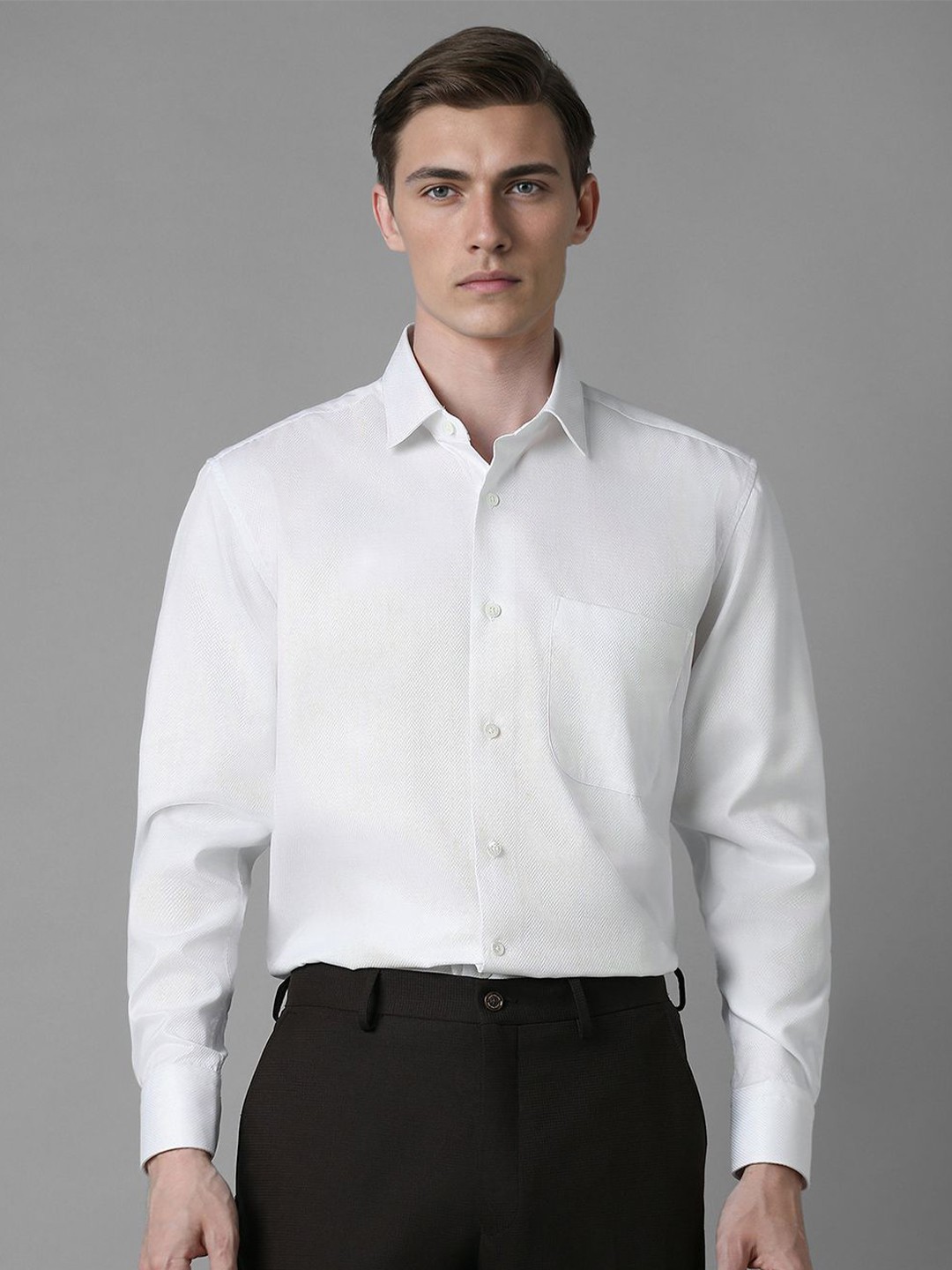 

Luxure by Louis Philippe Men Classic Fit Textured Formal Shirt, White