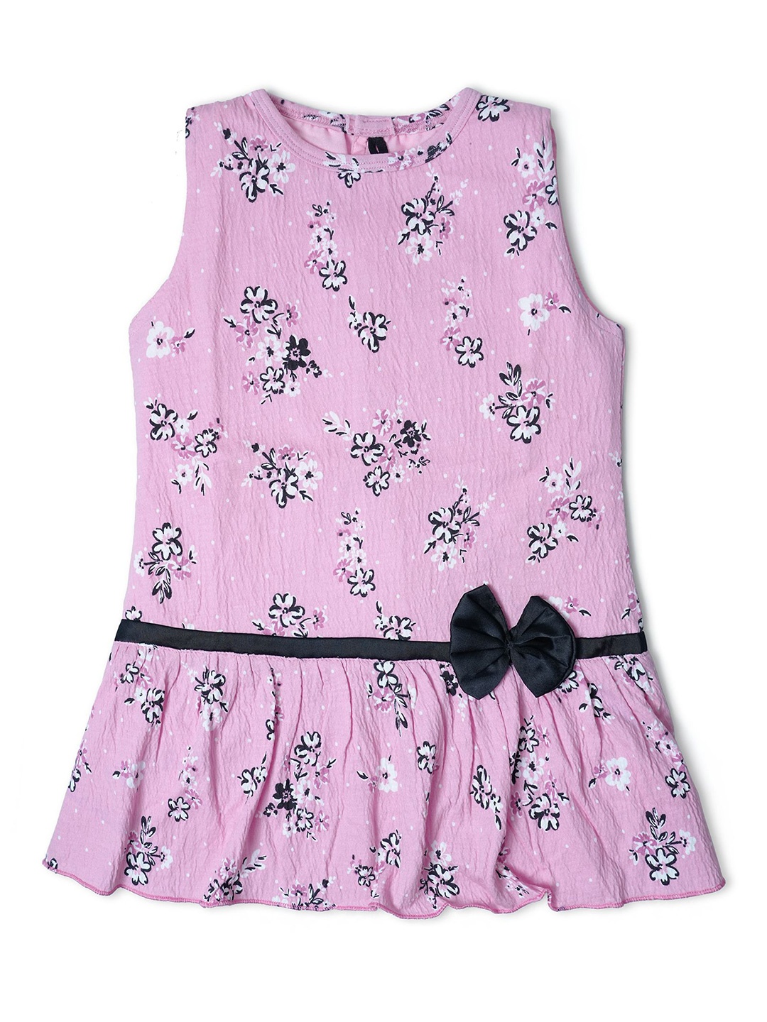 

Nino Togs Girls Cotton Floral Print A-Line Dress, Pink