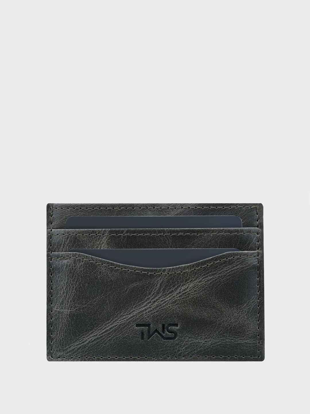 

The Wallet Store Men Leather Card Holder, Grey