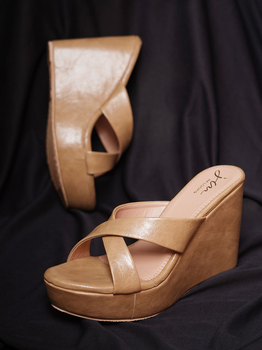 

JM Looks Women Wedge Sandals, Cream