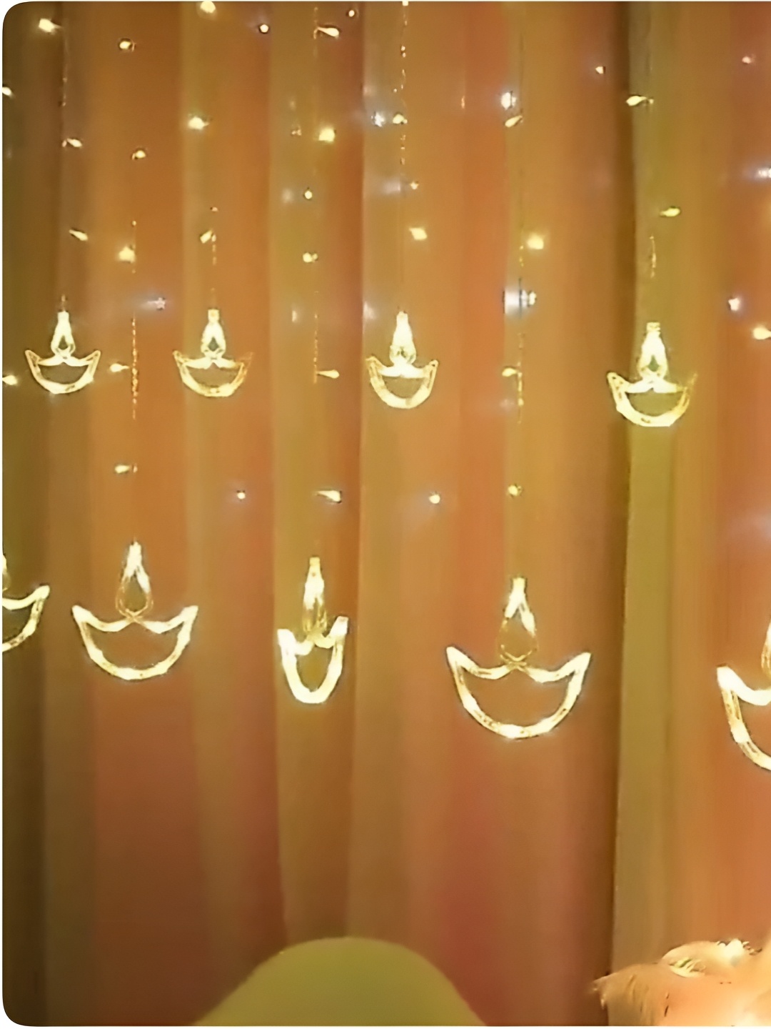 

SPARK WORLD Yellow Diya Shape String Lights