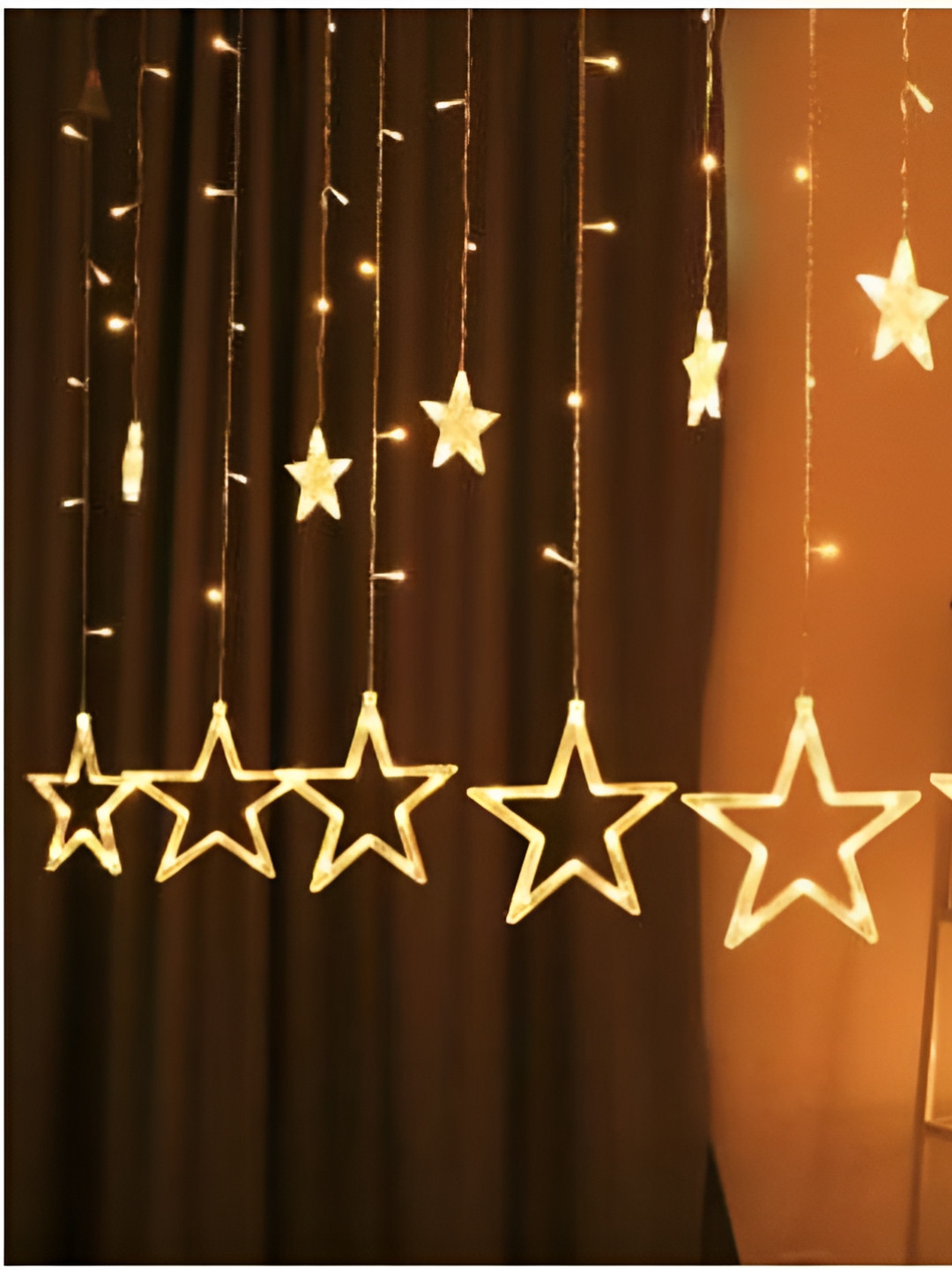 

SPARK WORLD Yellow Star Shaped LED String Lights