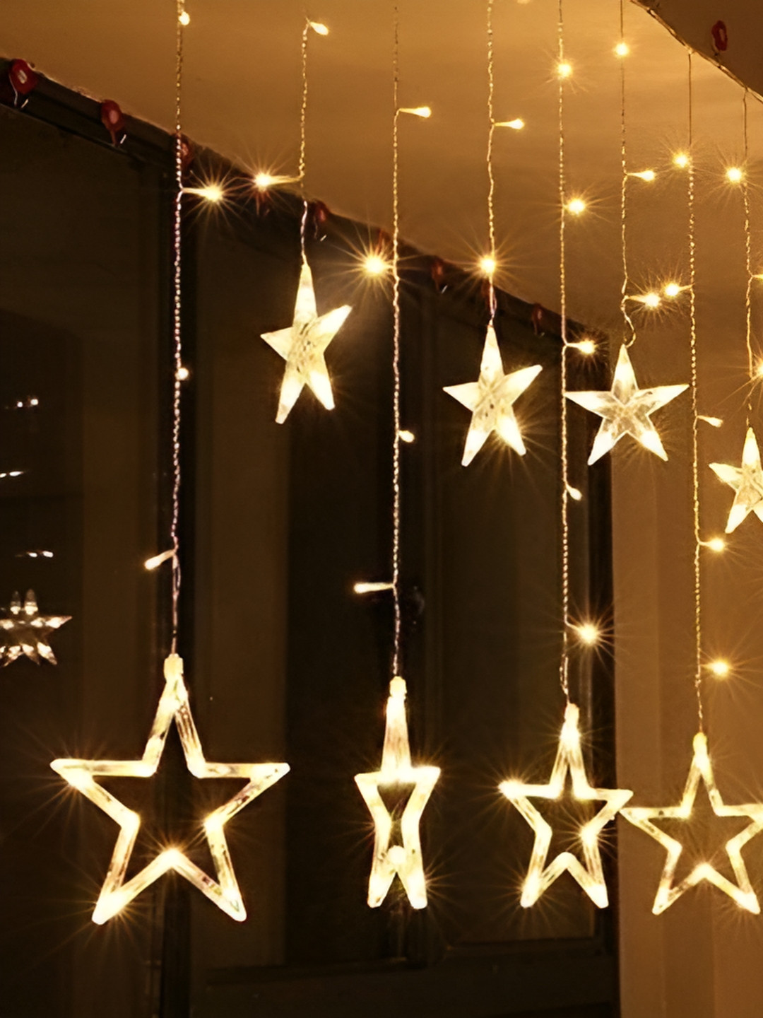

SPARK WORLD Yellow Star-Shaped String Lights