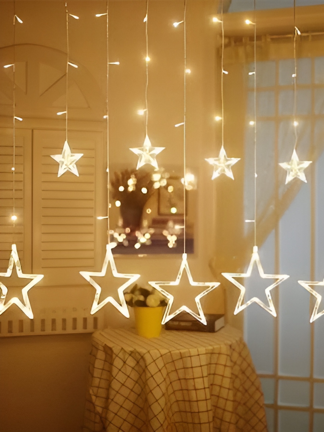 

SPARK WORLD Yellow Star Shape String Lights