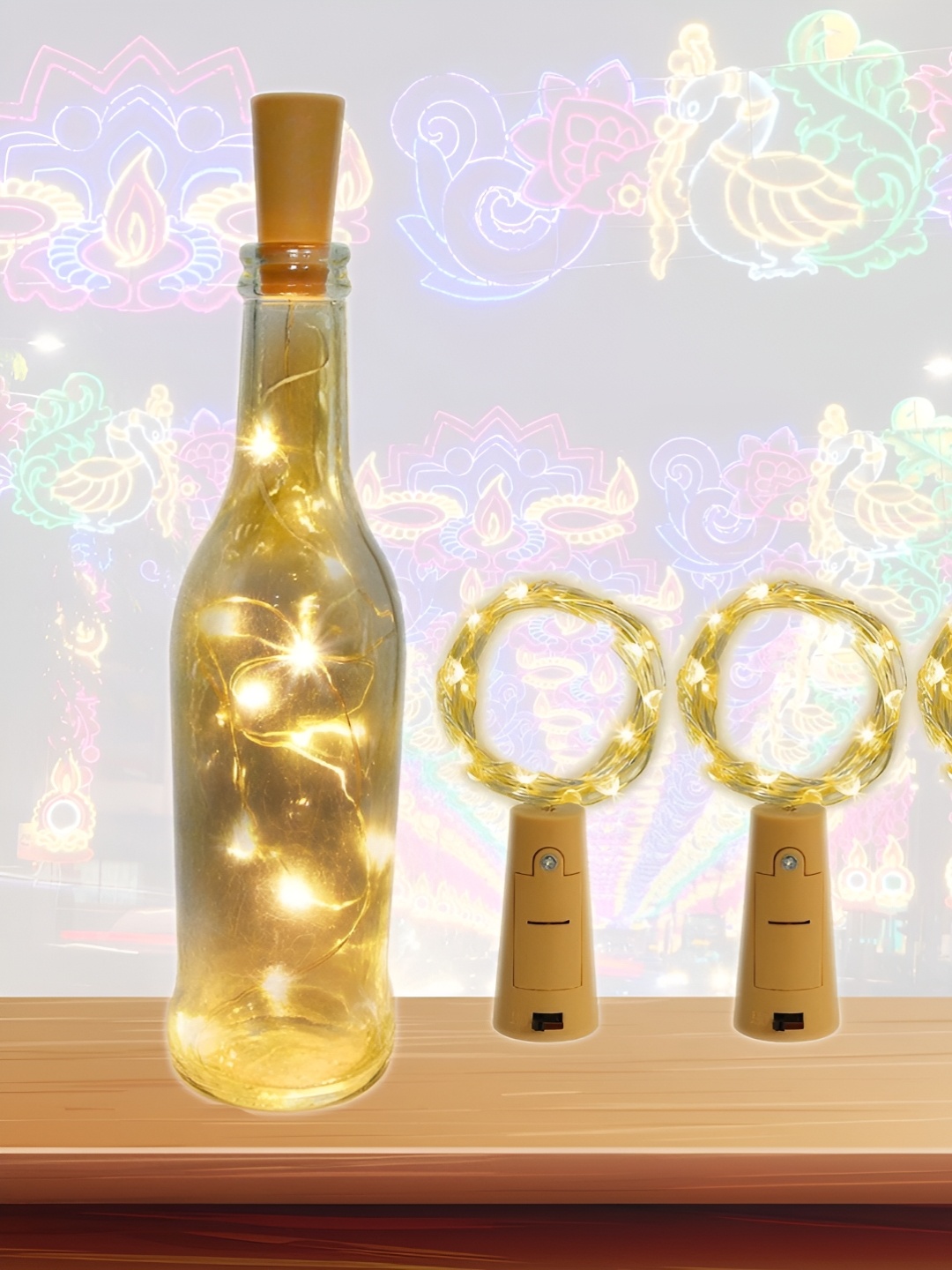 

SPARK WORLD Gold-Toned 3 Pieces Cylindircal-Shaped String Lights