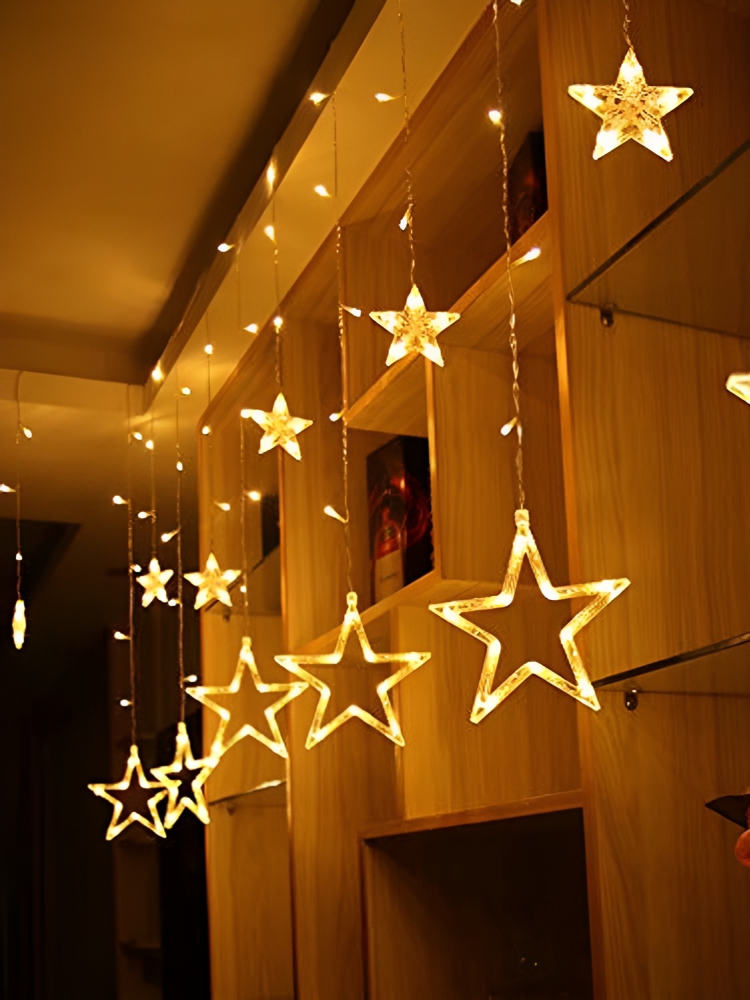 

SPARK WORLD Yellow Star Shape String Lights