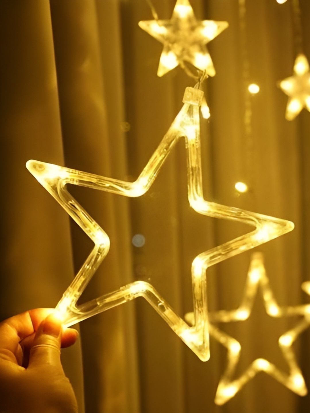 

SPARK WORLD Star-Shaped String Lights, Gold