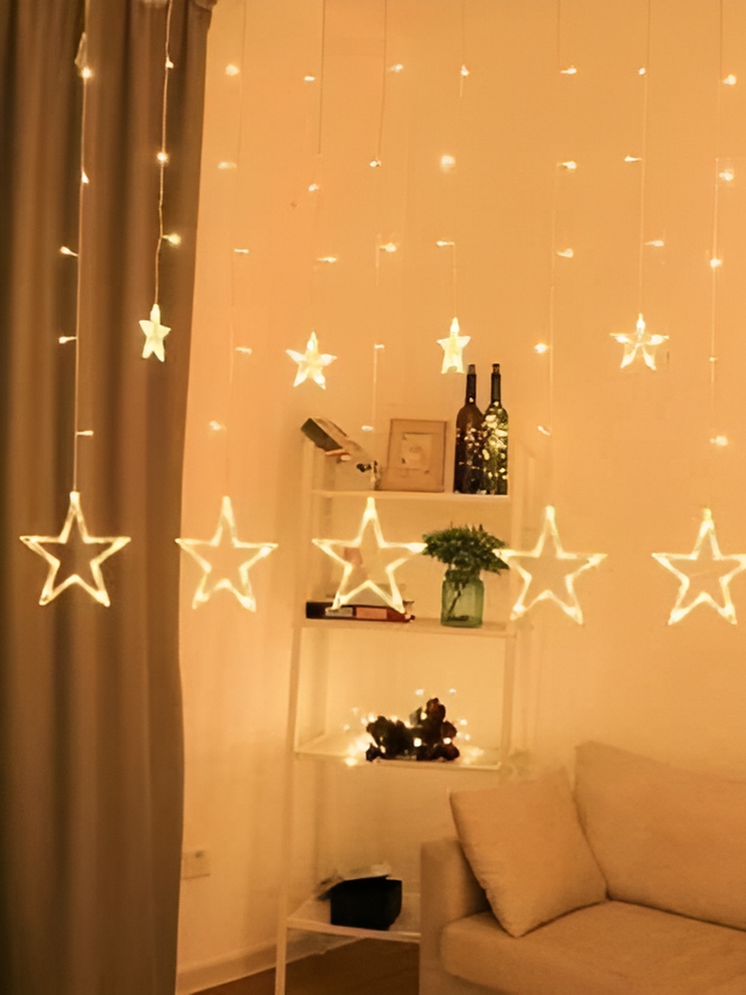 

SPARK WORLD Yellow Star Shaped LED String Lights