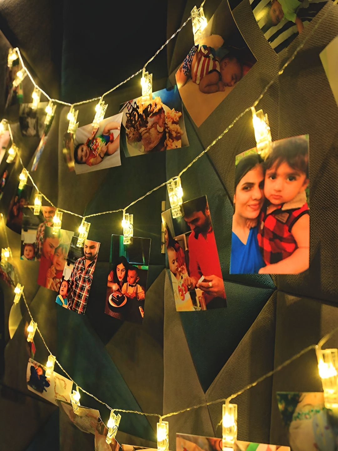 

SPARK WORLD Yellow Photo Clip Shape LED String Light