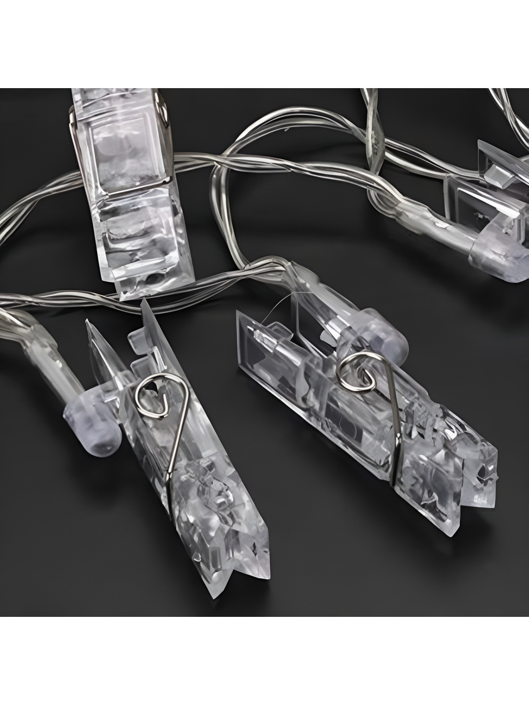 

SPARK WORLD Yellow Photo Clip Shaped LED String Lights, Transparent