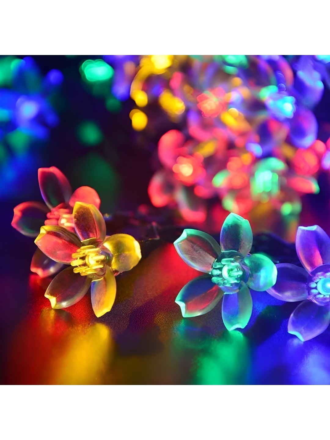 

SPARK WORLD Red Flower Shape String Light