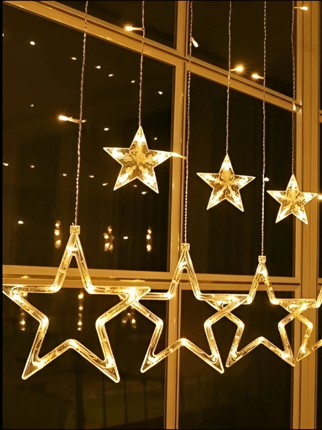 

SPARK WORLD Gold Toned Star Shape String Lights