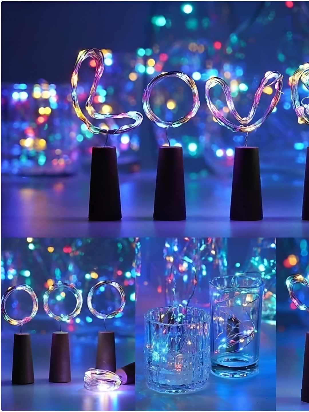 

SPARK WORLD Blue 10 Pieces Rice Shape String Lights