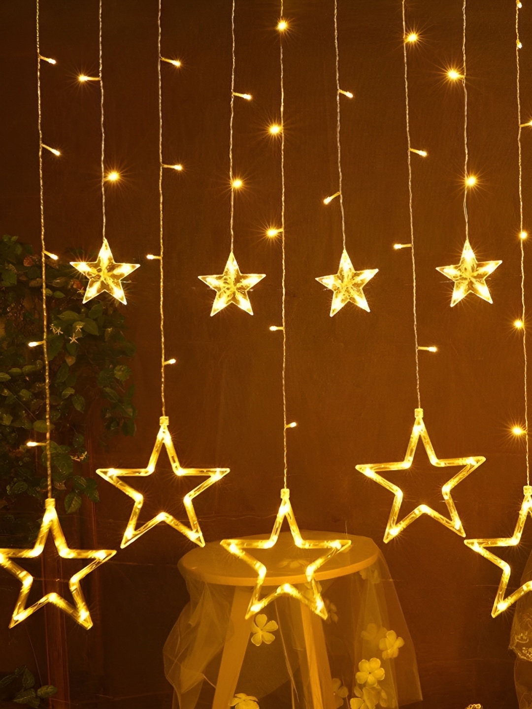 

SPARK WORLD White & Yellow Star Shaped String Light