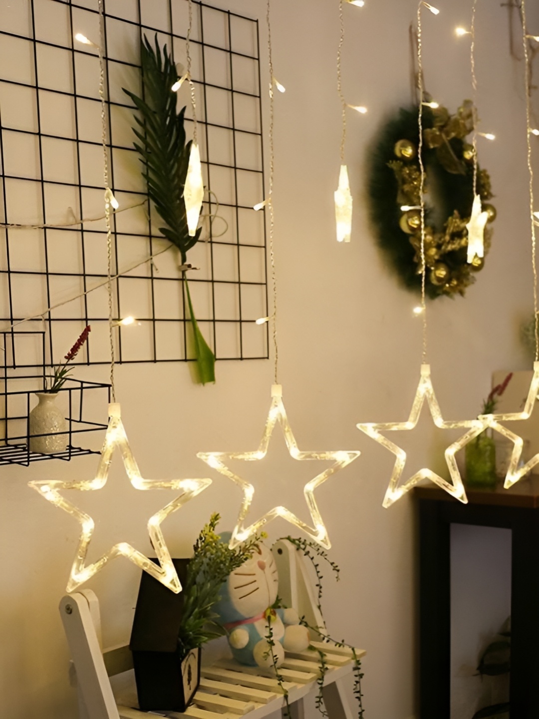 

SPARK WORLD Yellow Star Shaped String Lights