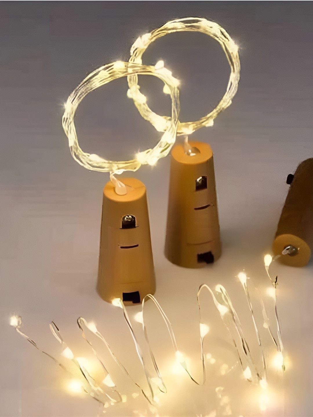 

SPARK WORLD Yellow 2 Pieces Rice Shape String Lights