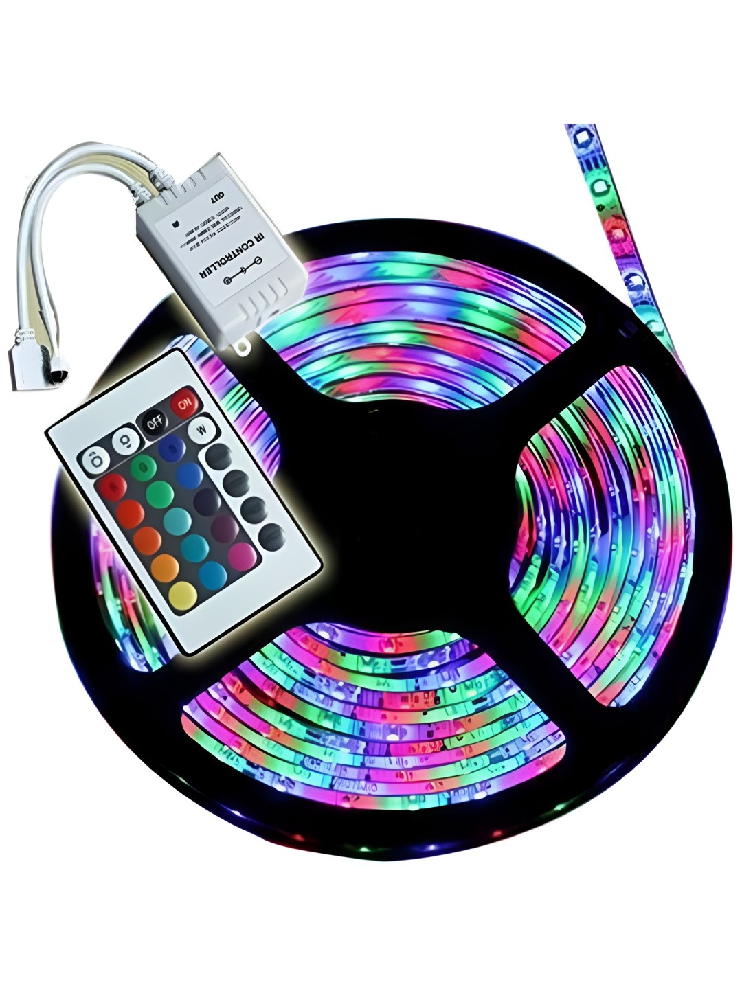 

SPARK WORLD Black & Pink Rice Shape String Light