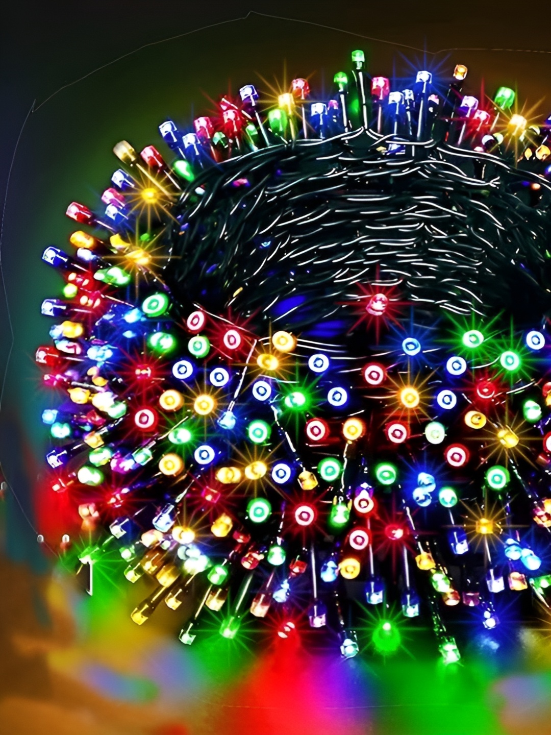 

SPARK WORLD Blue & Green Rice Shape String Lights