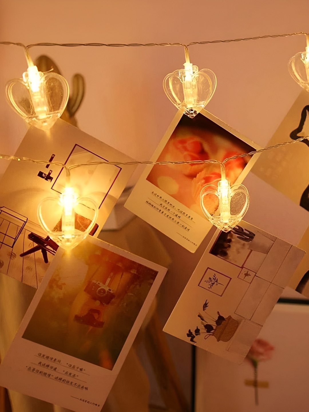 

SPARK WORLD Yellow Heart Shape String Lights