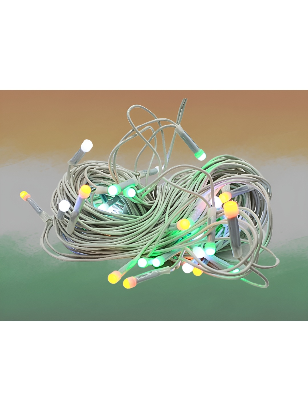 

SPARK WORLD Orange & White Rice Shape String Lights
