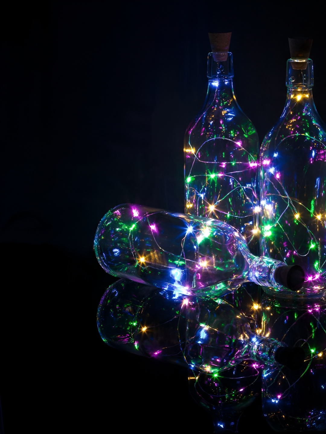 

SPARK WORLD Green & Blue 5 Pieces Rice Shaped Cork LED Fairy String Lights