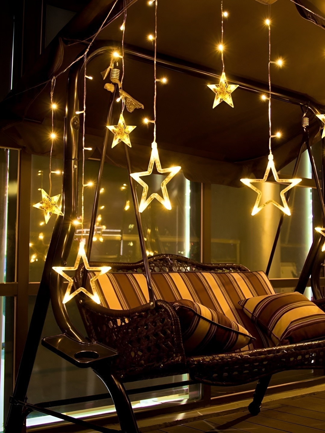 

SPARK WORLD Yellow Star Shaped LED String Light