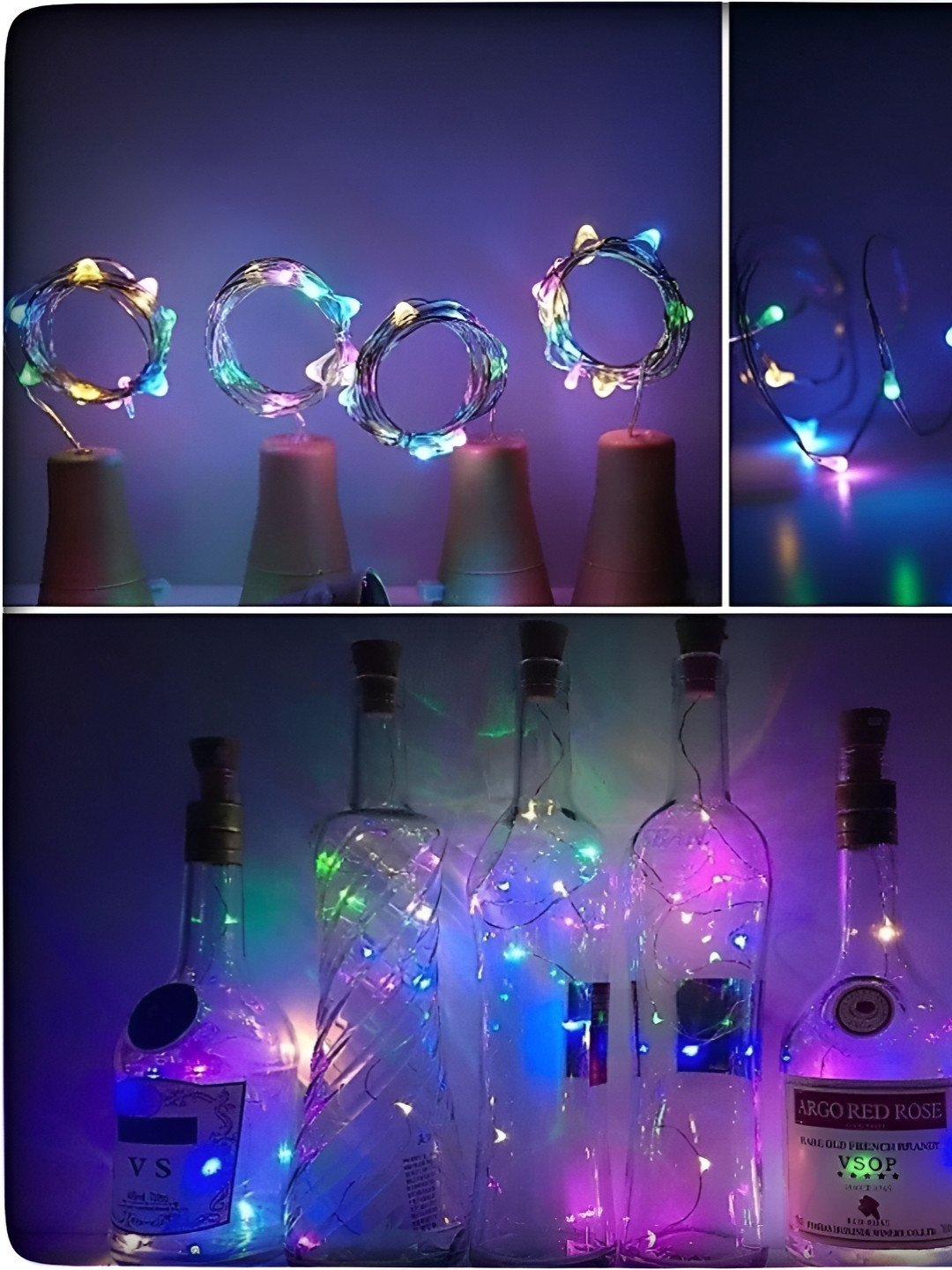 

SPARK WORLD Brown & Blue 6 Pieces Cork Shape LED String Lights