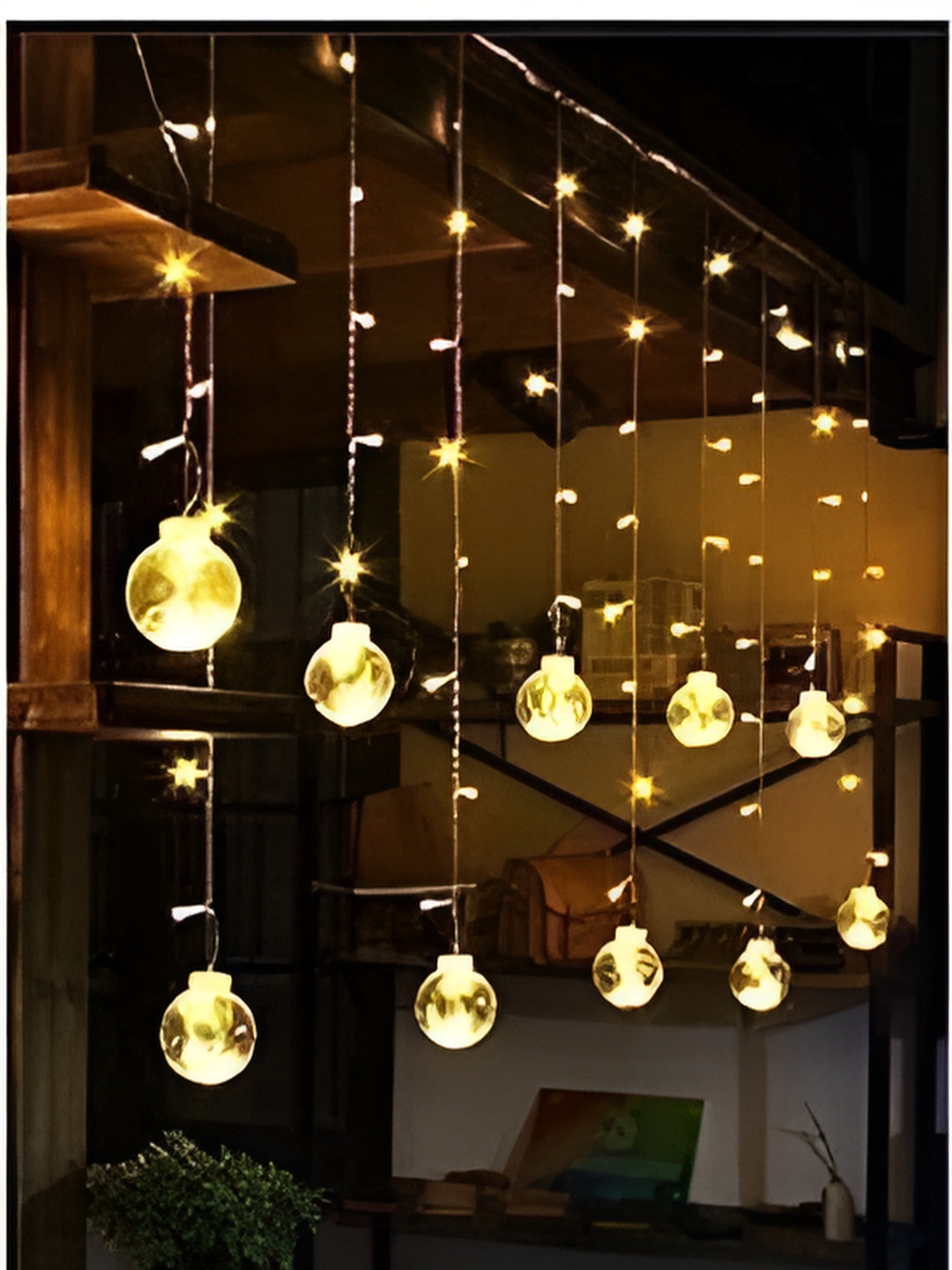 

SPARK WORLD Yellow Ball Shape String Lights, Gold