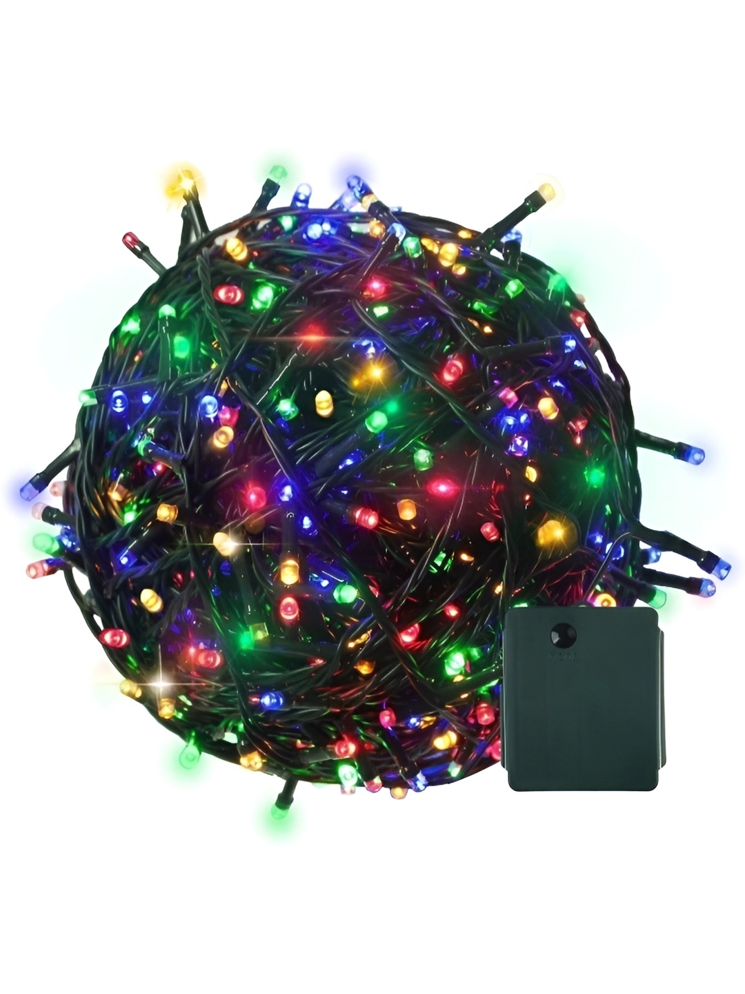 

SPARK WORLD Black & Green Rice Shape LED String Light