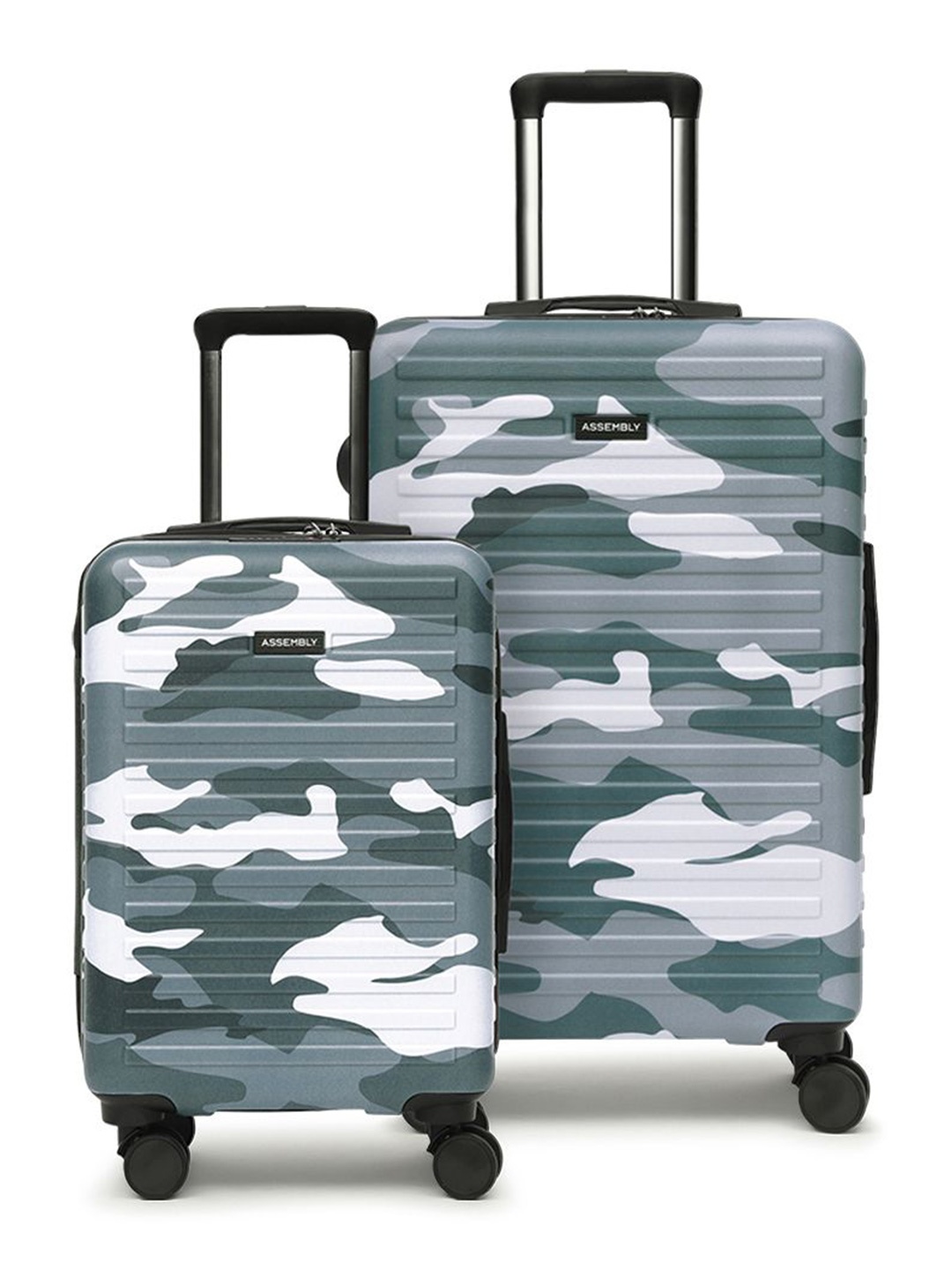 

Assembly 2 Pcs Hard-Sided Cabin & Medium Trolley Bag, Green